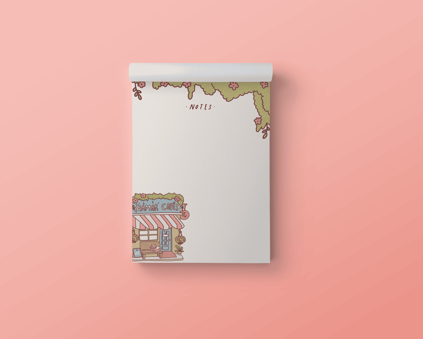 "Qamar Cafe" Notepad