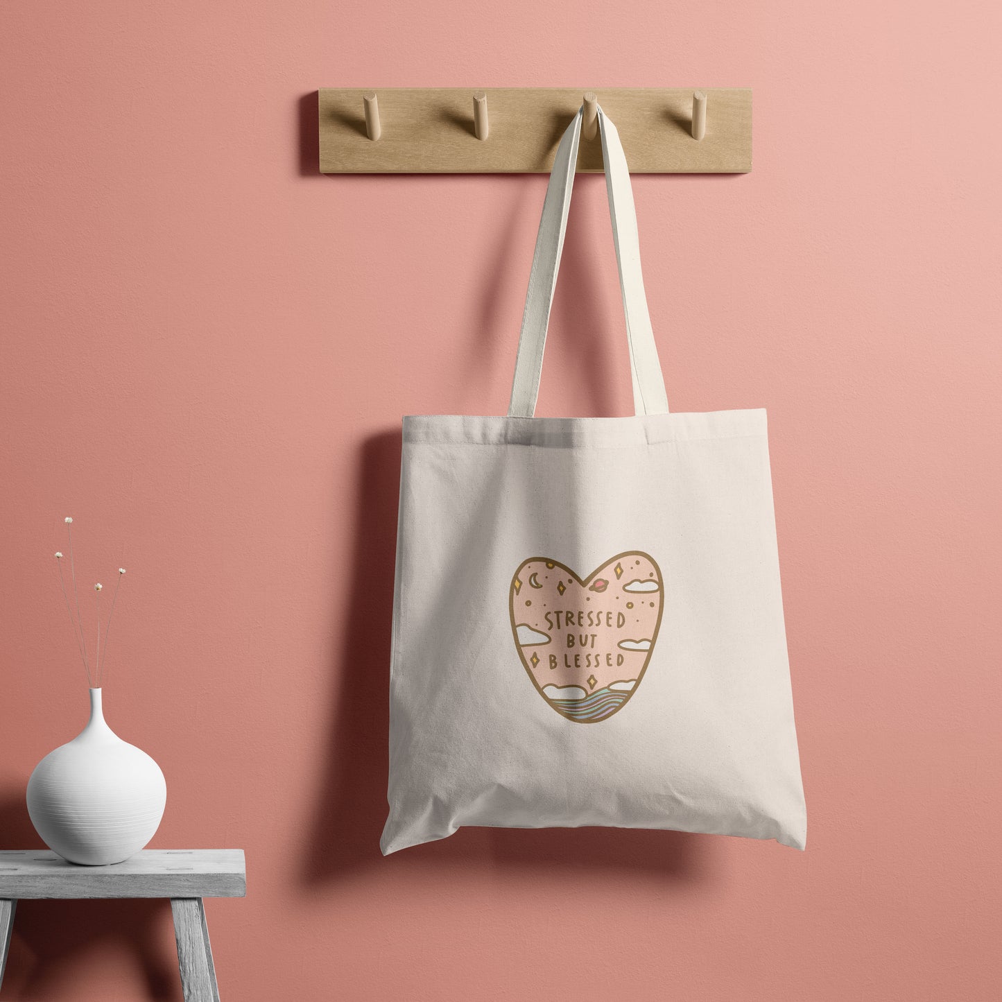 'Stessed but blessed' - Tote Bag