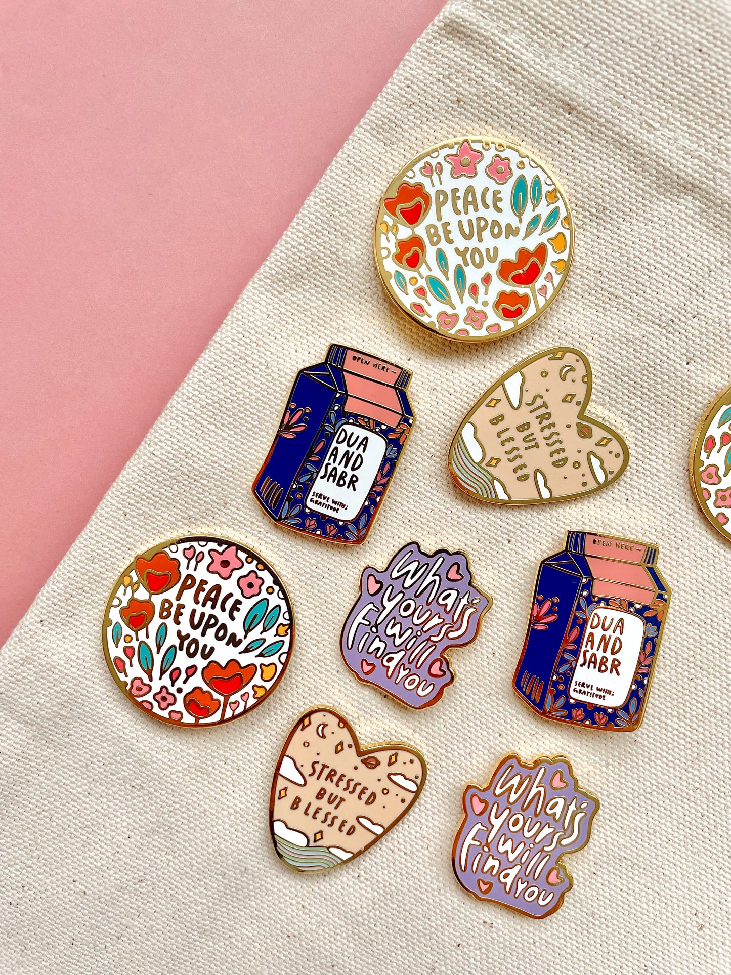 "Stressed But Blessed" Heart Shaped - Enamel Pin