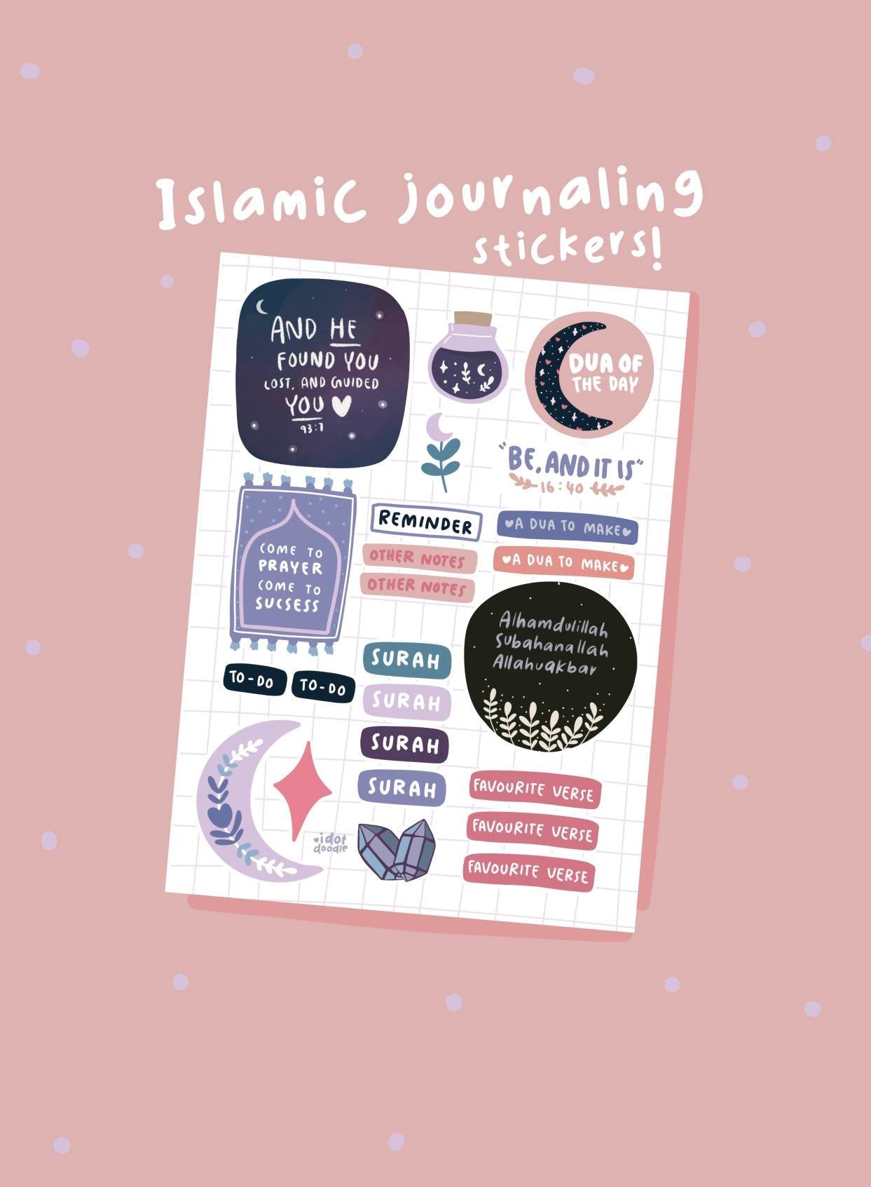 Islamic Journaling Sticker Sheet