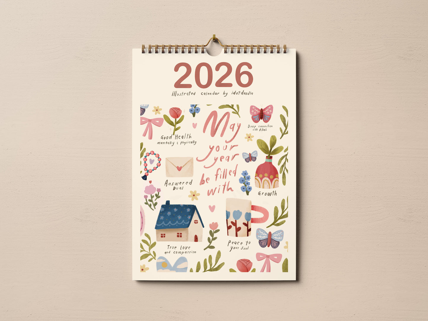 IDOTDOODLE Wall Calendar 2026