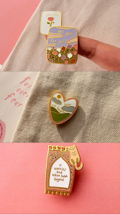 “Worries End When Salah Begins” - Enamel Pin