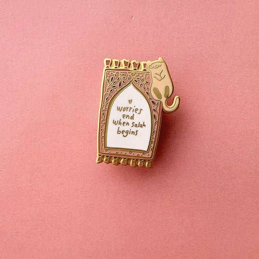 “Worries End When Salah Begins” - Enamel Pin