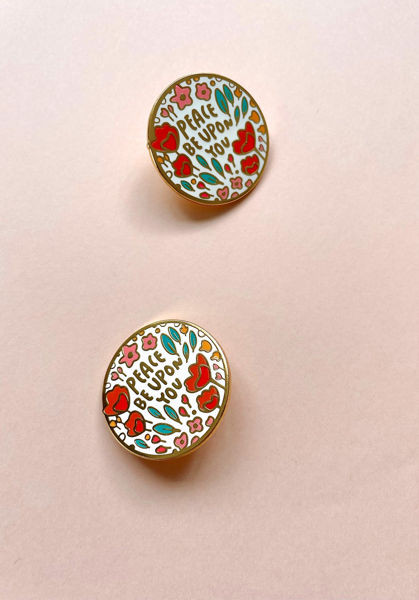 "Peace Be Upon You" Floral - Enamel Pin
