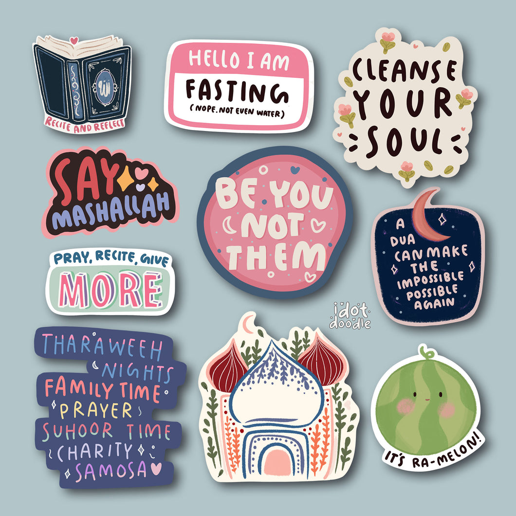 Ramadan Stickers Offer - All 10 Stickers for £14.99 (Save £5)