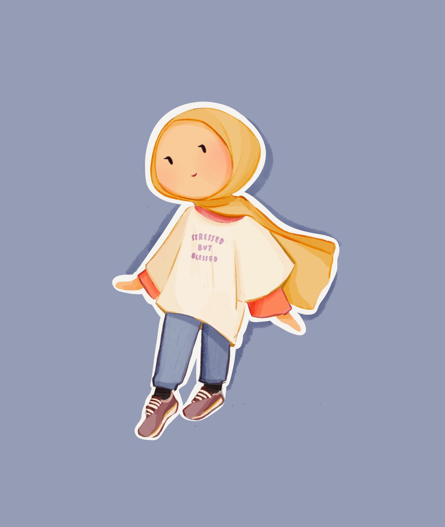 "Idotdoodle Girl" Character Sticker