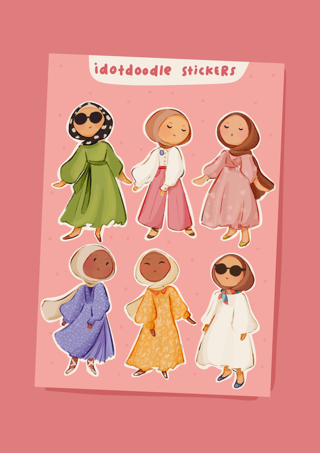 **New** Idotdoodle Girls Sticker Sheet