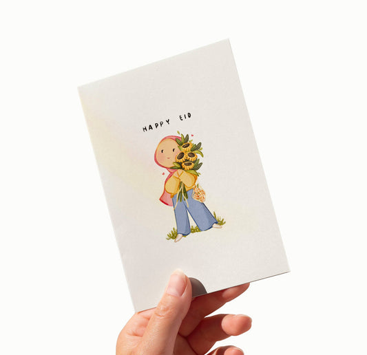 Eid Card - Sunflower Girl