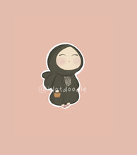 Load image into Gallery viewer, Hijabi Girl sticker - All Black
