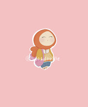 Load image into Gallery viewer, Hijabi Girl sticker - Yellow Dress
