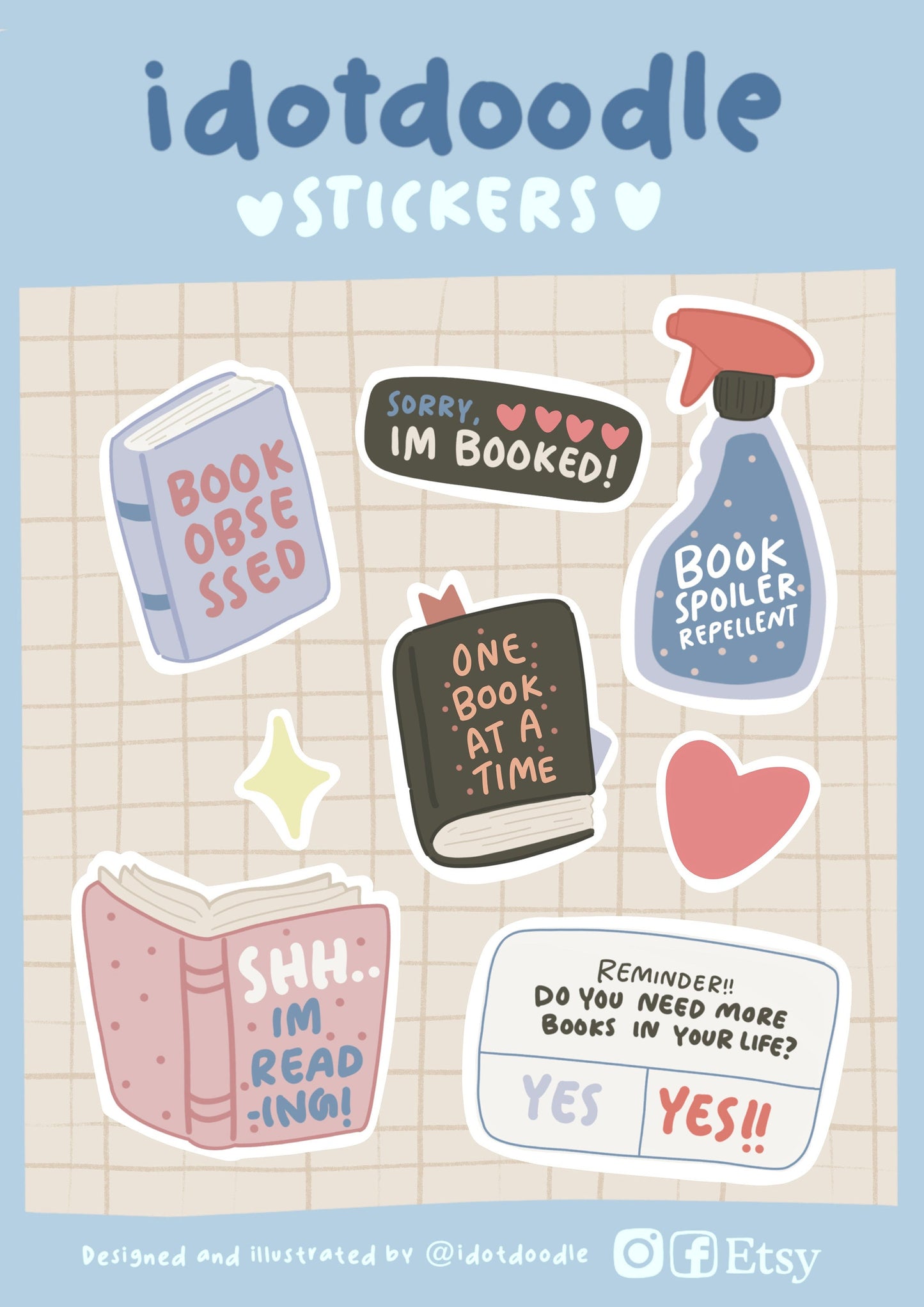 Idotdoodle Book Sticker Sheet