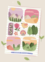 Load image into Gallery viewer, Idotdoodle Journal Sticker Sheet - Nature
