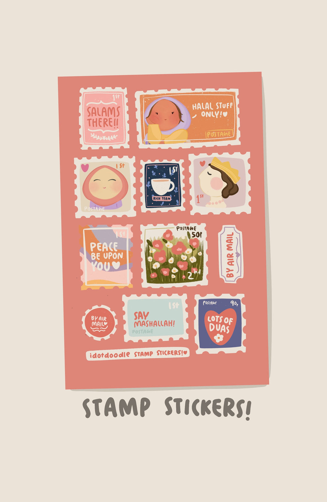 Idotdoodle Journal Sticker Sheet - Stamp