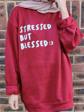 Load image into Gallery viewer, &quot;Stressed But Blessed&quot; Idotdoodle Sweatshirt
