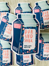 Load image into Gallery viewer, Dua and Sabr &quot;Milk Carton&quot; Sticker
